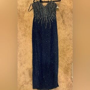 Brand New with tag. Midnight Blue Andretta Donatello Evening Gown